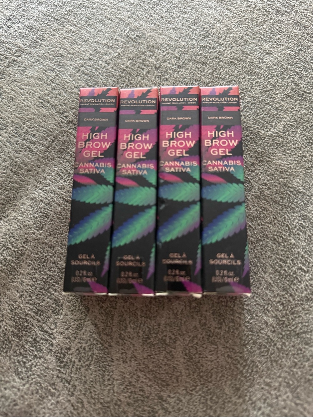 Revolution High Brow Gel Set in Dark Brown Qty 4
